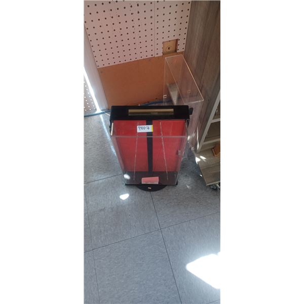 DOUBLE SIDED ROTATIONG KNIFE DISPLAY CASE NO CONTENTS