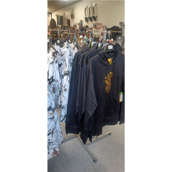 MULTI TIERED CLOTHING RACK - NO CONTENTS, 36"D X  ADJUSTABLE HEIGHT