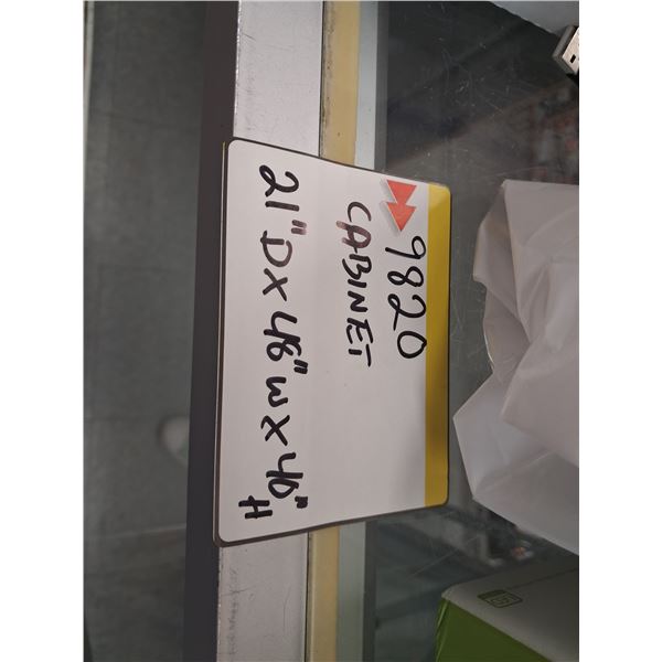 GLASS DISPLAY CABINETS -21"D X 60"W X 40"H. DISPLAY IS LIGHTED. DOES NOT INCLUDE CONTENTS. UNITS ARE