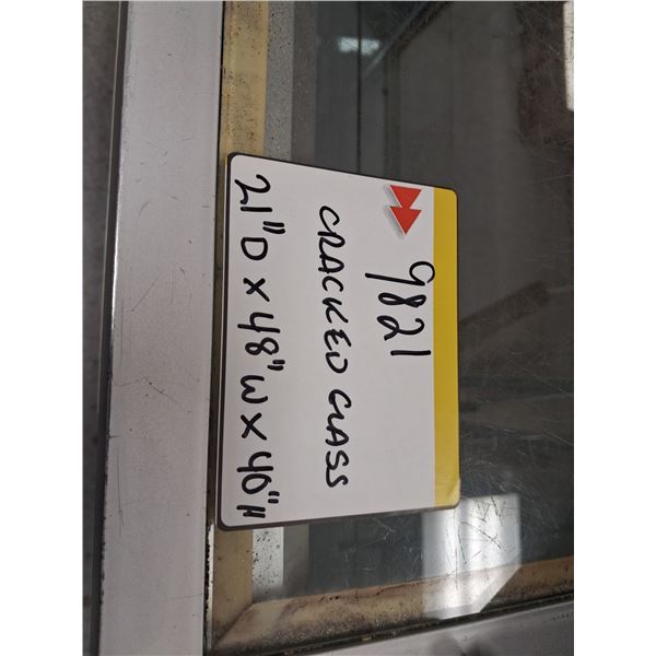 GLASS DISPLAY CABINETS -21"D X 60"W X 40"H. DISPLAY IS LIGHTED. DOES NOT INCLUDE CONTENTS. UNITS ARE