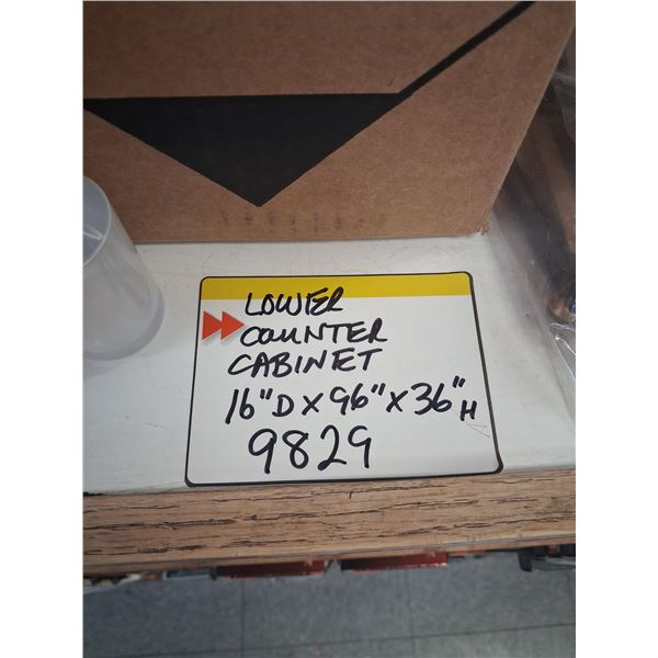 1 SECTION OF 18 ADJUSTABLE SHELVES, LOWER COUNTER. 8' X 16' X 36"  DISPLAY WRACK/SHELVE/UNIT ONLY. D