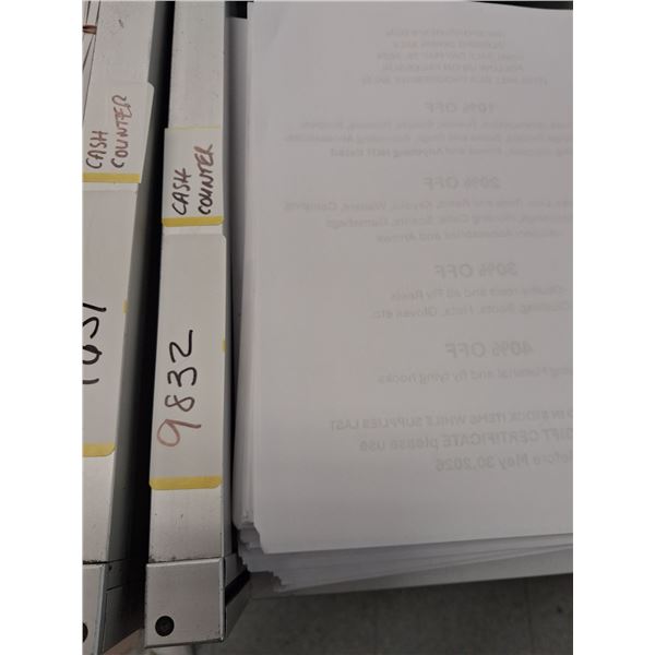 CASH COUNTER 24" X 21" X 30"  - 1 DRAW - 1 SHELF DISPLAY WRACK/SHELVE/UNIT ONLY. DOES NOT INCLUDE IT
