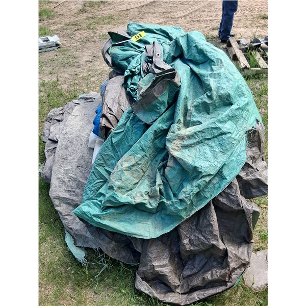 Pallet of Misc Sized Tarps