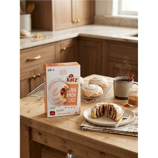 Katz Gluten Free Cinnamon Buns, 6 x 240g