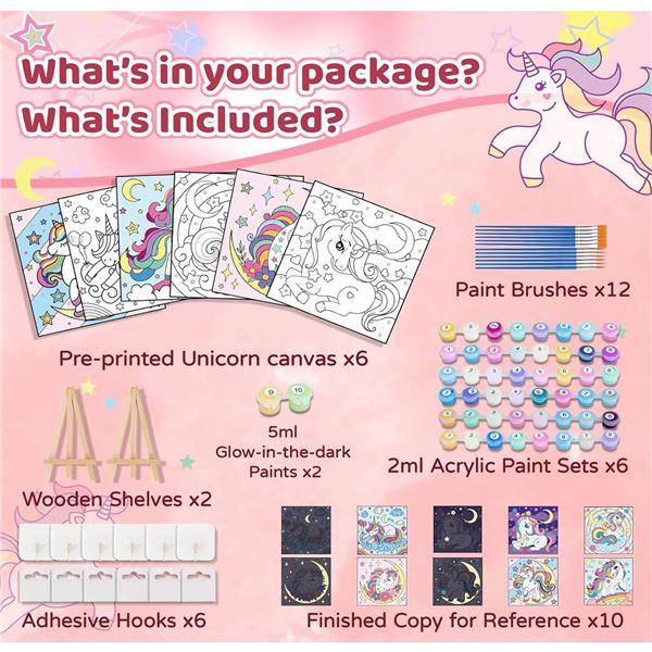 Craft Spot Unicorn Paint By Number Set