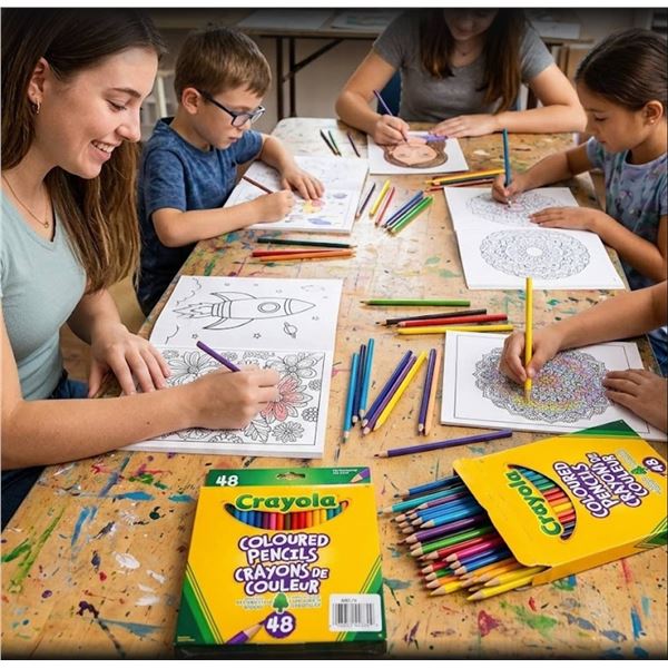 Lot of 2 - Crayola Colored Pencils 48 Pack,
