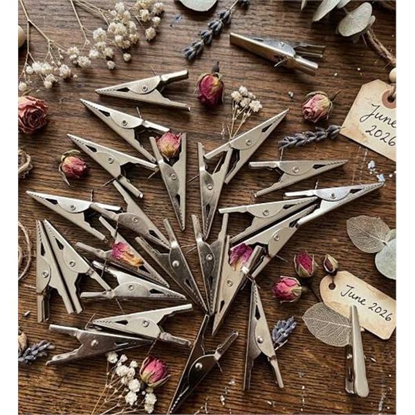 Lot of 25 - 1" Metal Alligator Clips