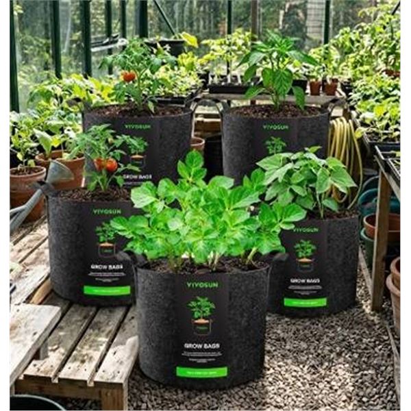 VIVOSUN 7 Gallon Grow Bags 5-Pack
