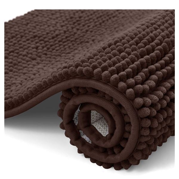 Kitinjoy Non Slip Chenille Bath Mat 20"x32"