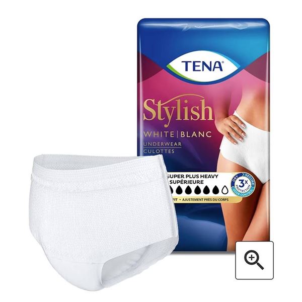 TENA Stylish White Underwear S/M 18 Pack