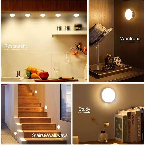 6-Pack LED Induction Night Light 6000K