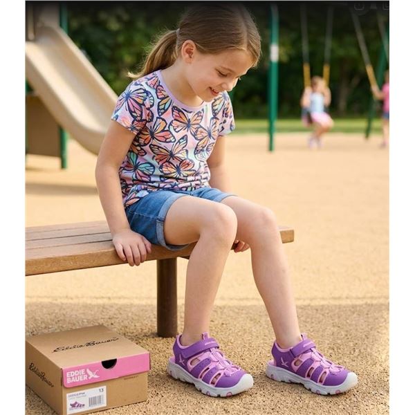 Eddie Bauer Kids Sandals Size 13 Purple/Pink