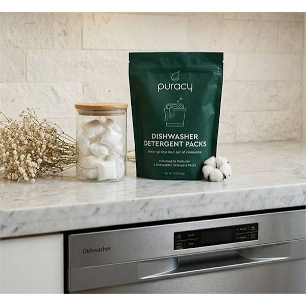 Puracy Dishwasher Detergent Packs, 50 Loads