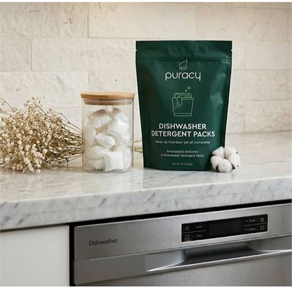 Puracy Dishwasher Detergent Packs, 50 Loads