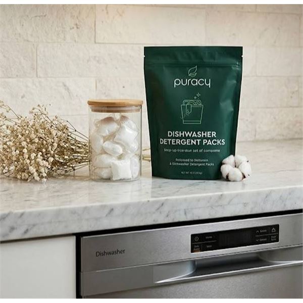 Puracy Dishwasher Detergent Packs, 50 Loads
