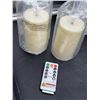 Image 5 : Flameless LED Pillar Candles with Remote