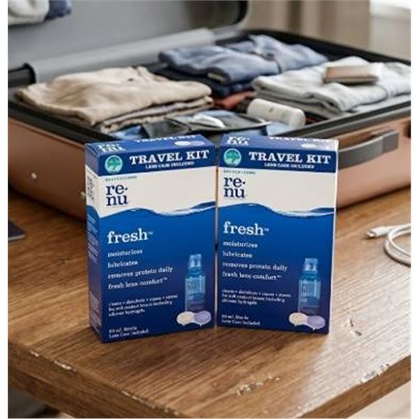 Lot of 2 Bausch + Lomb Renu Fresh Travel Kits 60ml
