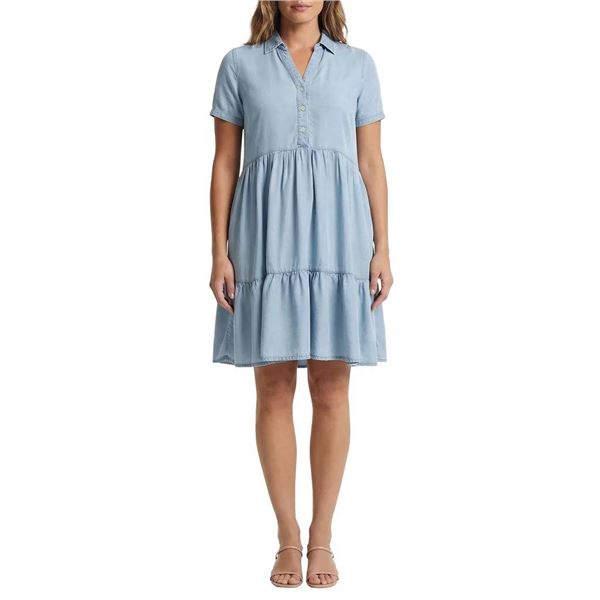 Simon Chang Tiered Dress, Size S/P