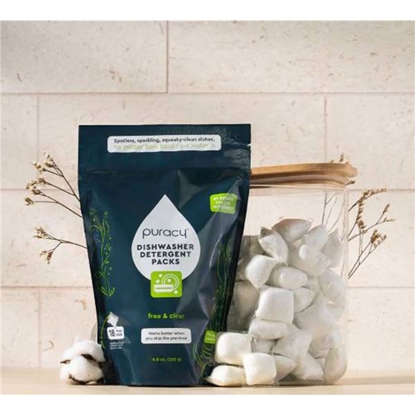 Puracy Dishwasher Detergent Packs, 50 Ct