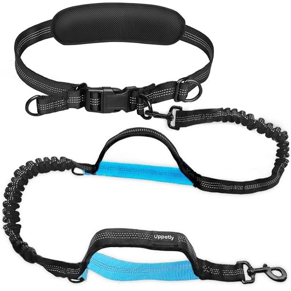 Uppetly Hands Free Dog Running Leash with Adjustable Waist Belt