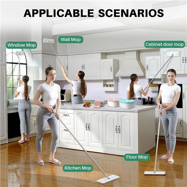 JOYMOOP Flat Floor Mop White
