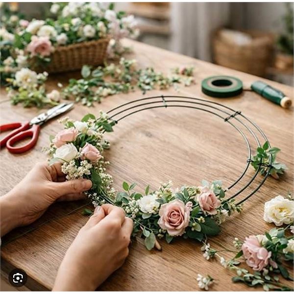 12 Metal Wire Wreath Frames, 10 Inch
