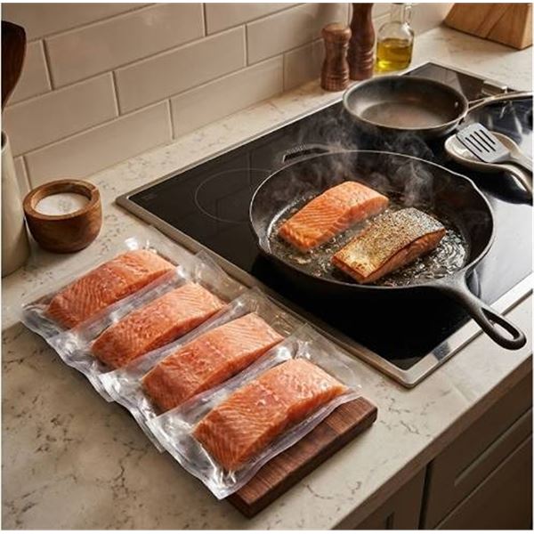 Pack of 6 Frozen WashingtonÂ  Vacuum-Sealed Steelhead Salmon