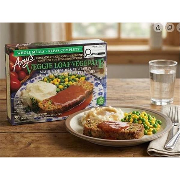 Amy's Veggie Loaf, 284g, 91% Organic, 1 Case