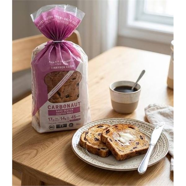 Carbonaut Cinnamon Raisin Gluten Free Bread