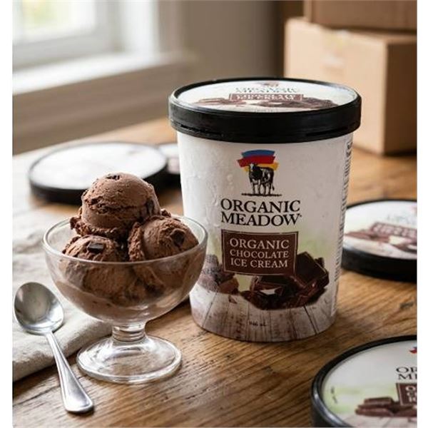 Organic Meadow Organic Chocolate Ice Cream 6x946ml