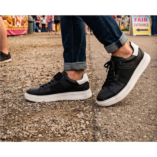 ALDO Black and White Leather Sneakers Mens size