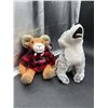 Image 2 : Stuffed Ram and Howling Wolf Plush Pair