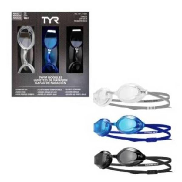 TYR Adult Swim Goggles 3-Pack