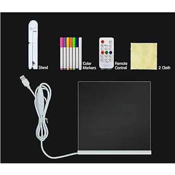 LED Message Writing Board With Accessories Fanrui Acrylic Dry Erase