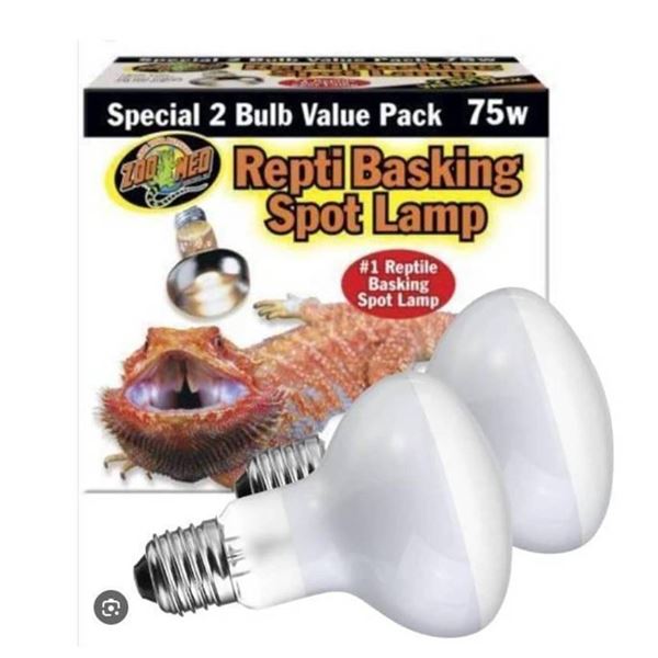 LOT OF 2 - Zoo Med Repti Basking Spot Lamp 50W 2-Pack
