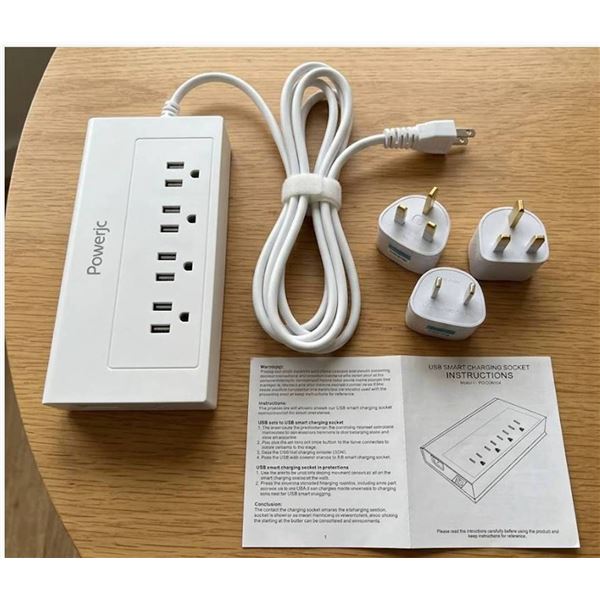 Powerjc Tower Power Strip Surge Protector