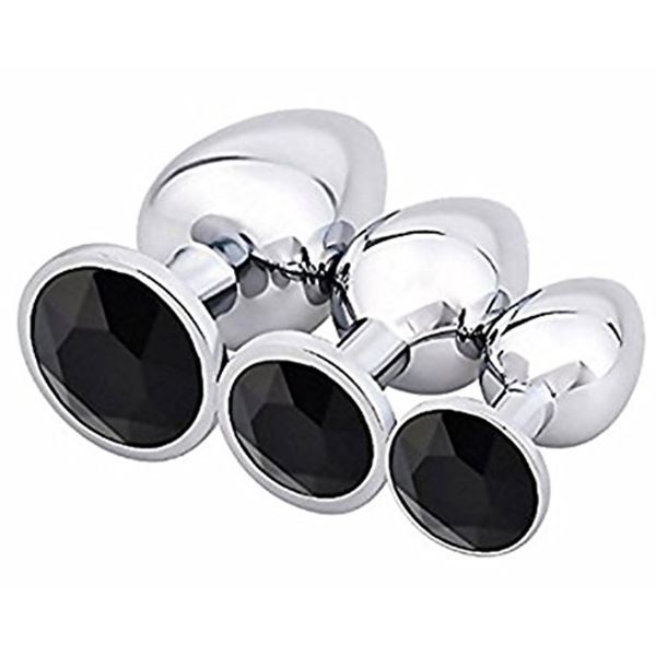 3pcs Stainless Steel Jeweled Massager Set **Color May Vary**