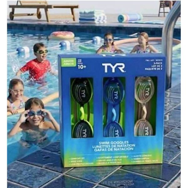 TYR Junior Swim Goggles 3-Pack