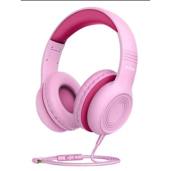 MPOW CH6S Wired Headphones, Pink