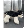 Image 3 : White and Black Husky Plush Toy