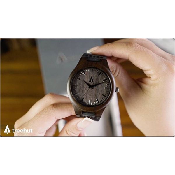 Treehut Men's Black Ebony Watch