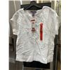 Image 2 : Gloria Vanderbilt White Short Sleeve Top, M