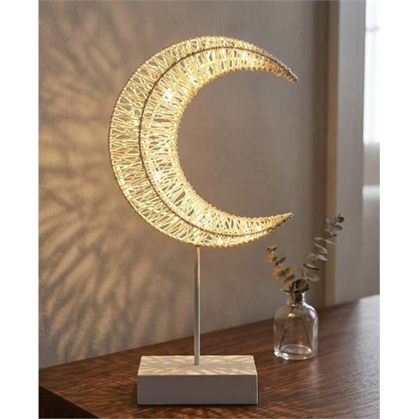 2 Decorative Crescent Moon Figures