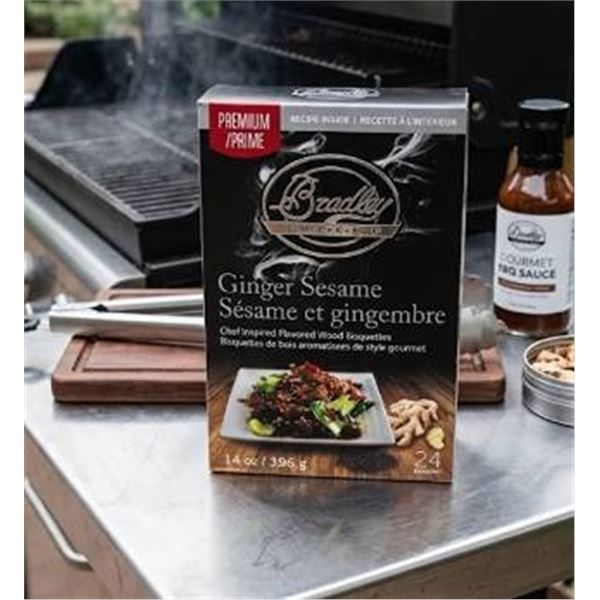 Bradley Smoker Ginger Sesame Wood Bisquettesx24
