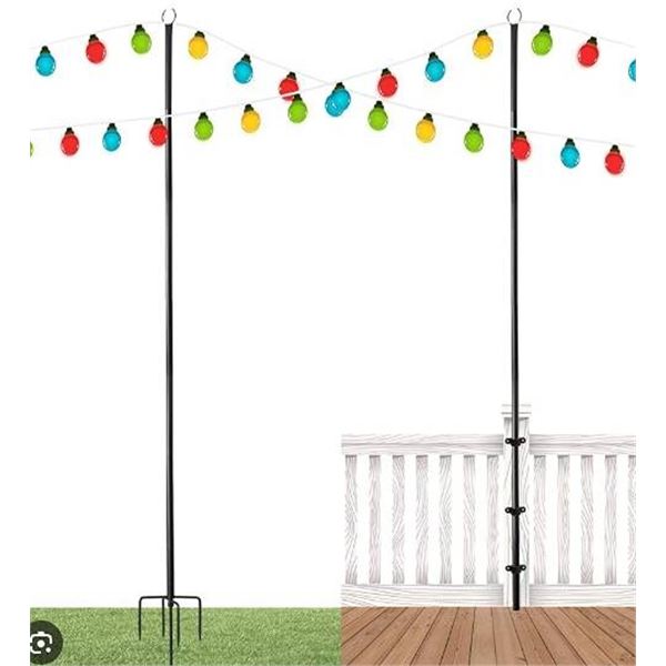 String Light Poles for Party, 2 Pack