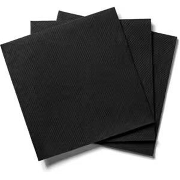 Hoffmaster 16"x17" Black Dinner Napkins, 300-