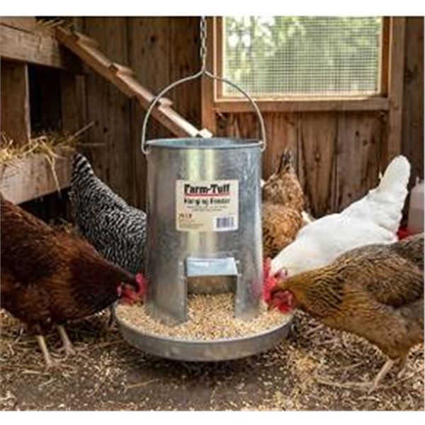 Farm-Tuff 25 LB Hanging Feeder Galvanized