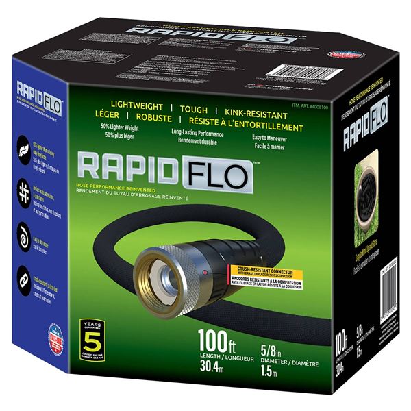 RapidFLO 100ft Garden Hose 5/8in