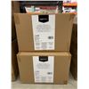 Image 2 : Amazon Basics Metallic Black Storage Bins 2pk