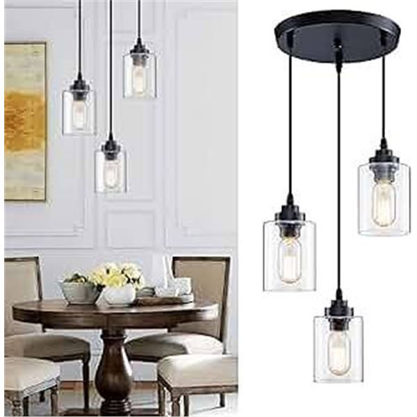 Siljoy 3-Light Pendant Light, E26 Base